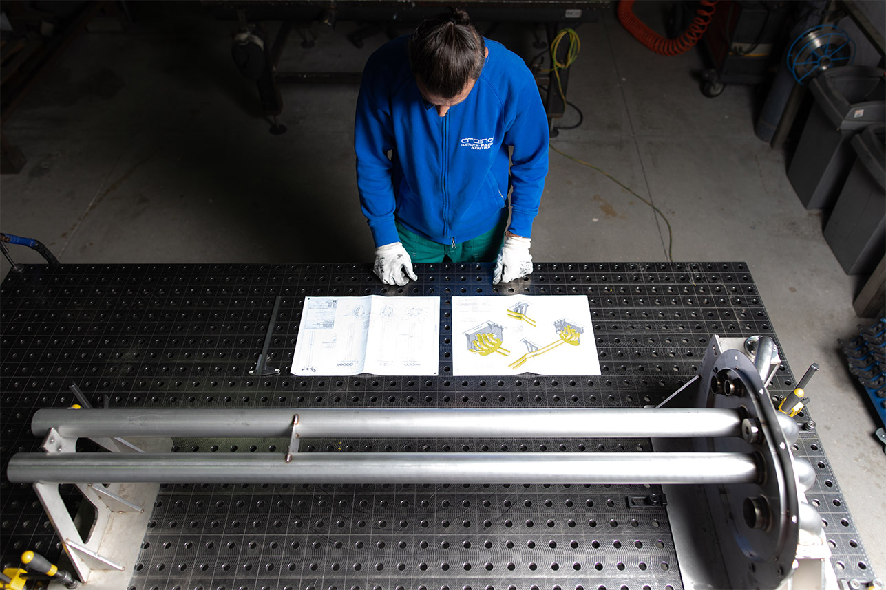 Progettazione piping inox: confronto disegni tecnici e collettore per skid di filtrazione acqua